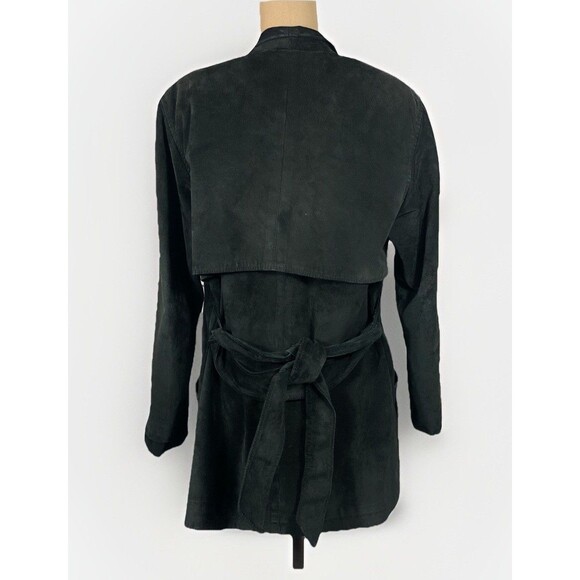 Vintage 80s Danier Black 100% Suede Wrap Jacket Boho Women’s Size XS Made In CA - Picture 4 of 9